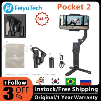 FeiyuTech Vlog Pocket 2 Ручной Смартфон С Карданным Стабилизатором selfie stick для iPhone 14 13 12 Samsung S23 Xiaomi 11