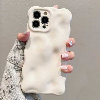 Милый 3D-волнистый чехол для телефона карамельного цвета для iPhone 14Pro 13 12 11 14 Pro Max, мягкий силиконовый противоударный защитный чехол