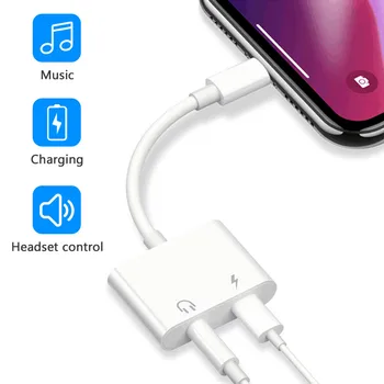 Адаптер для наушников для iPhone 14 13 12 11 X 8 7 Plus Aux аудио разветвитель для освещения к 3,5 мм адаптерному кабелю для наушников