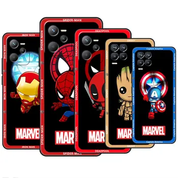 Чехол Marvel с Человеком-пауком IronMan Для Realme 8 GT Neo 2 3 5 10 7 Pro 9 8i 7i C21Y C35 9i C55 C33 C21 C3 C12 C20 6 Бампер для Телефона