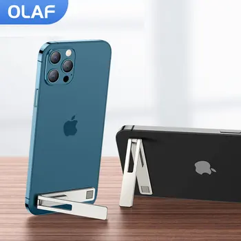 Универсальный держатель для телефона Olaf, алюминиевый складной держатель для смартфона, невидимая мини-подставка, высококачественный металлический держатель для iPhone 13 12