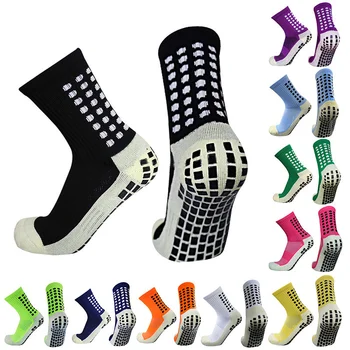 Футбольные носки нового стиля, круглая силиконовая ручка на присоске, противоскользящие Футбольные Носки, спортивные Мужские Женские Носки для бейсбола и регби