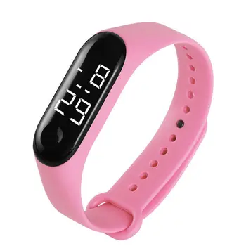 Электронный браслет для детей Детские часы Подарок для мальчика Часы для девочек светодиодные цифровые детские часы Модный спортивный браслет Мягкие браслеты