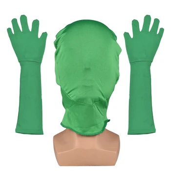 Синяя / зеленая Хромакейная маска, перчатки, хромакейный капюшон, перчатка с невидимыми эффектами, Фоновая Хромакейная обработка для студийной съемки Видео