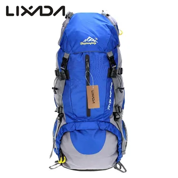 Сумки для кемпинга Lixada 50 л, водонепроницаемые, для спорта на открытом воздухе, для пеших прогулок, Походный рюкзак для путешествий, альпинистский рюкзак с дождевиком
