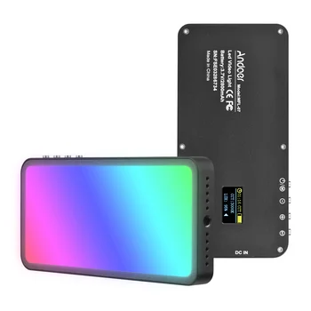 Светодиодная панель для видеосъемки Andoer RGB с регулируемой яркостью 3000 К-6500 К, 30 специальных эффектов CRI ≥ 95 для портретной видеозаписи, фотосъемки продукта