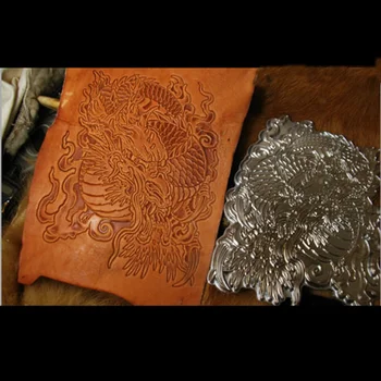 Ручная работа с рисунком дракона, уникальный дизайн, инструменты для обработки кожи, перфораторы, штампы, инструменты для обработки кожи