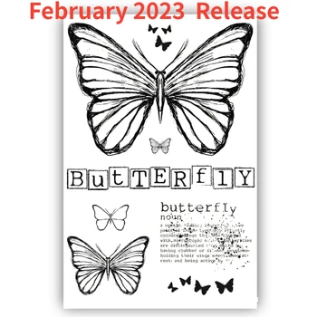 Прозрачные штампы Hazel's Butterfly Новые поступления в 2023 году Формы для поделок Вырезки из бумаги для скрапбукинга Шаблон для поделок Открытка ручной работы