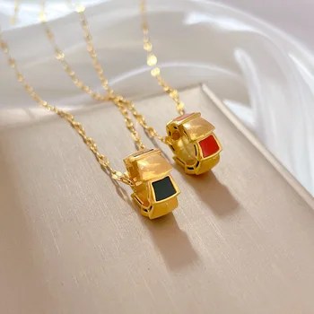 Ожерелья из нержавеющей стали LSIM 316L, геометрические роскошные круглые подвески, цепочки на ключицы, ожерелье для женщин, изысканные ювелирные изделия