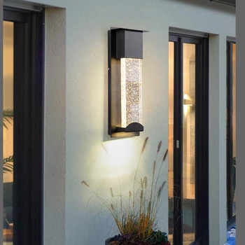 Европейский роскошный хрустальный пузырьковый светодиодный Водонепроницаемый настенный светильник IP67 85 ~ 265 В, настенный светильник для спальни, прикроватной тумбочки, гостиной, бра на крыльце