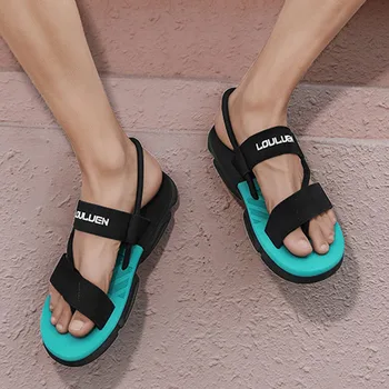 Летние новые мужские сандалии Two Ways Wear Slides Мужские сандалии для путешествий на открытом воздухе пляжные тапочки из дышащей ткани Повседневные сандалии