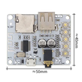 Плата аудиоприемника Bluetooth со слотом для карт USB TF, декодирующий выход предусилителя воспроизведения A7-004 5V 2.1 Беспроводной музыкальный стереомузыкальный модуль