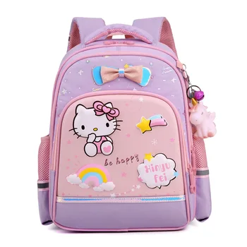 Sanrio Hello Kitty сумка школьная сумка мультяшная принцесса милая девочка девочка жесткая оболочка студенческая школьная сумка детский рюкзак