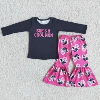 Заводская поставка RTS БЕЗ MOQ Детская одежда для малышей Комплекты одежды для маленьких девочек Детские расклешенные наряды