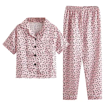 Детский пижамный комплект, детский костюм Для маленьких мальчиков и девочек, Летние топы из шелка льда с цветочным принтом, рубашки + брюки, детская одежда