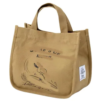 Сумка-ланч-бокс, холщовая сумочка, маленькая портативная модная сумка для мамы, сумка-тоут большой емкости, сумка для бенто