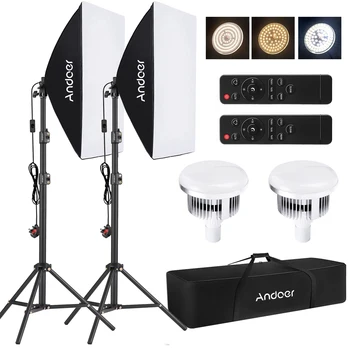 Комплект освещения для Софтбокса Andoer Studio Photography Light kit с Осветительной Подставкой Softbox 2,1 М для Студийного Портрета Фото и Видео продукта