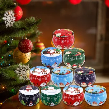 Жестяная коробка для рождественских конфет, набор для изготовления свечей своими руками, держатель для сухого хранения, Специи, принадлежности для вечеринок в кемпинге, Подарочный контейнер