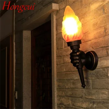 Hongcui Наружные настенные бра Лампа Классический фонарь Креативный светодиодный Водонепроницаемый для домашнего декора