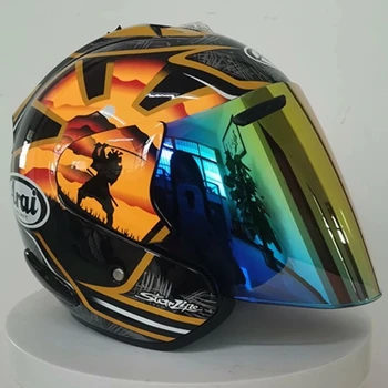 2023 Топовый мотоциклетный шлем наполовину шлем с открытым лицом шлем для мотокросса желтый официант РАЗМЕР: S M L XL XXL, Вместимость H
