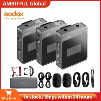 Беспроводной Петличный микрофон Godox MoveLink M1 M2 2,4 ГГц для цифровых зеркальных камер, Видеокамер, смартфонов и планшетов для YouTube