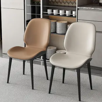 Кожаное Современное Эргономичное кресло для гостиной, обеденный трон Nordic Bar, стул для столовой, комод для геймеров, мебель для библиотеки Sedie